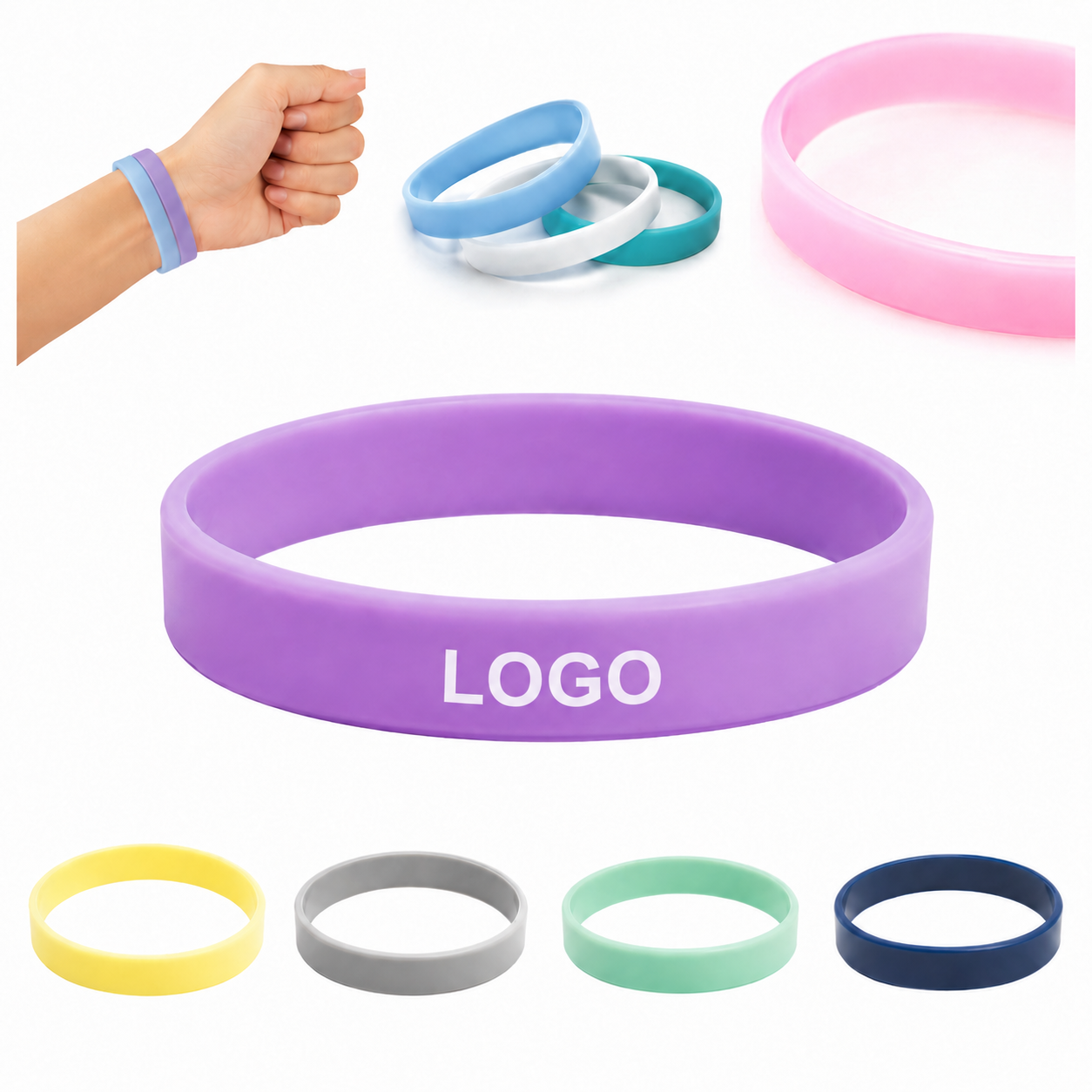 Premium Flexible Silicone Wristband for Awareness Events and Promotions