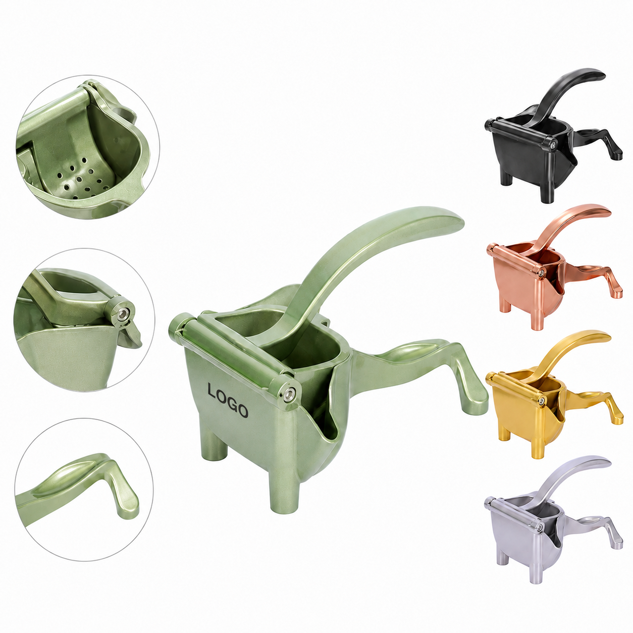 Manual Metal Citrus Press with Integrated Seed Filter