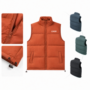 Insulated Puffer Vest with Adjustable Drawcord Hem